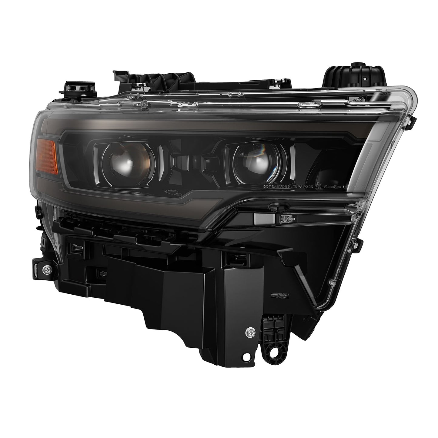 AlphaRex 880906 25-26 Dodge Ram 1500 Luxx LED Projector Headlights -Alpha Black w/Activation Light/Sequential Signal/Switchback