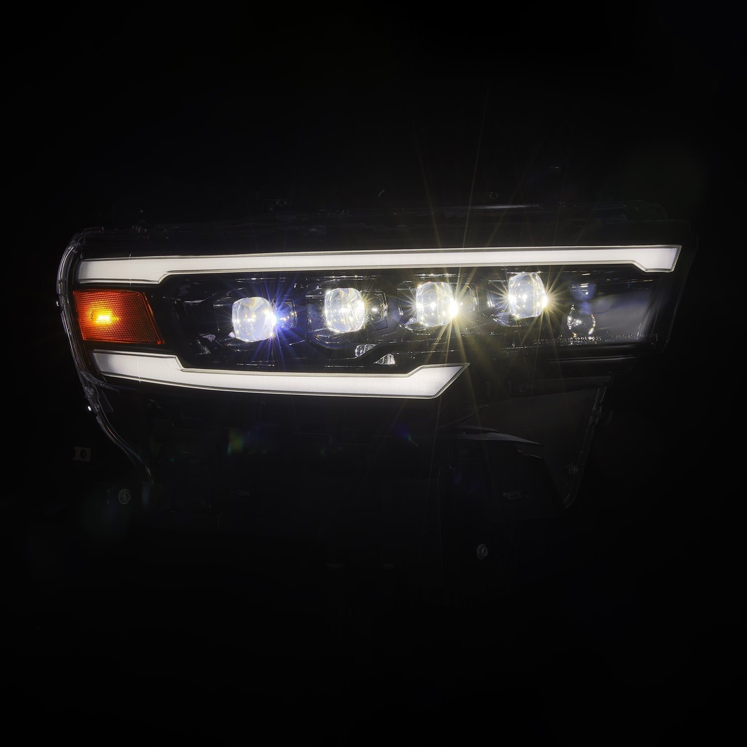 AlphaRex 880890 25-26 Dodge Ram 1500 NOVA LED Projector Headlights- Alpha-Black w/Activation Light/Sequential Signal/Switchback
