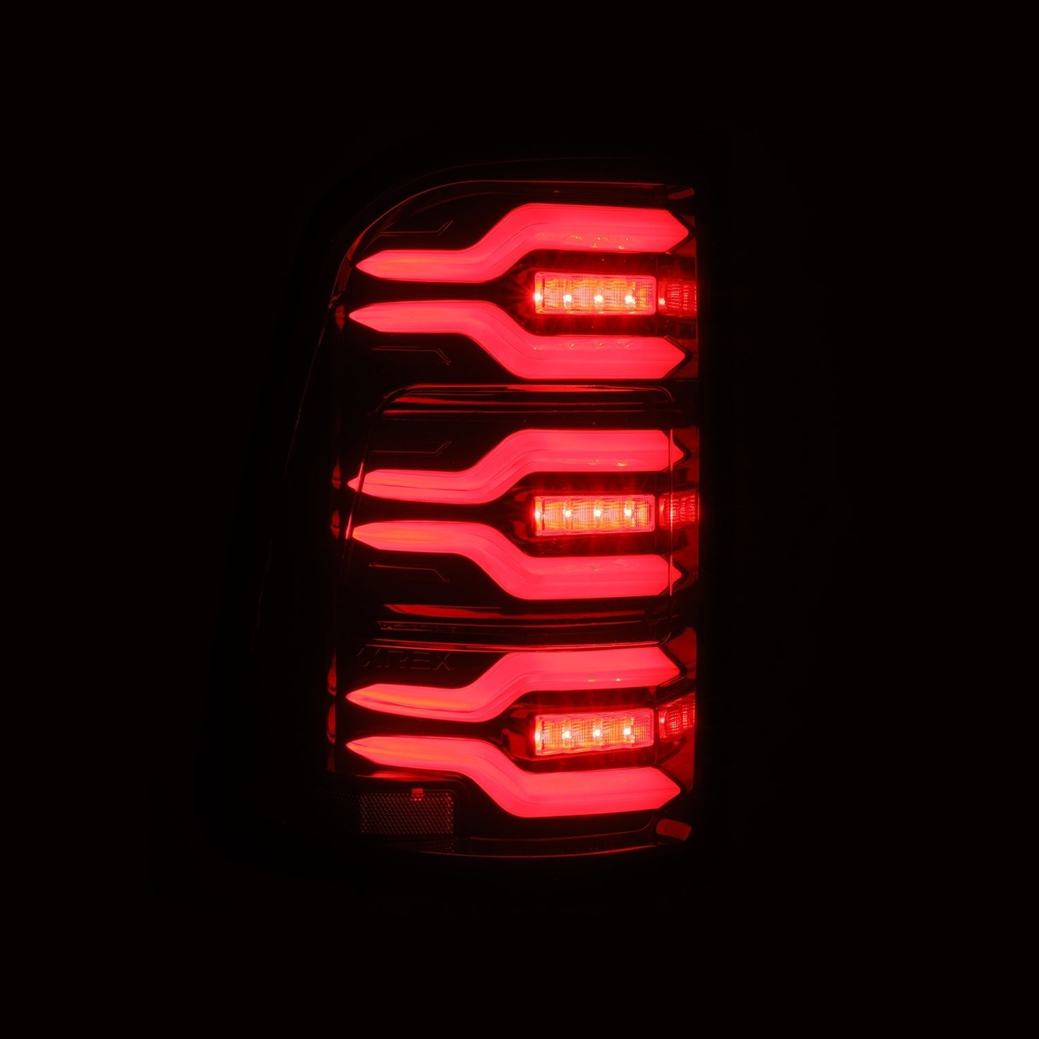 AlphaRex 640052 2025 Dodge Ram 1500 Luxx-Series LED Tail Lights - Black/Red