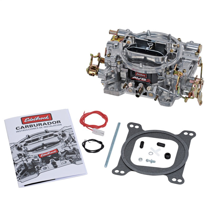 Edelbrock 1905 AVS2 650 CFM Annular Booster Carburetor Manual Choke Satin