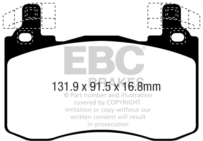 EBC 2017+ Kia Stinger 3.3L Twin Turbo Redstuff Front Brake Pads DP32356C
