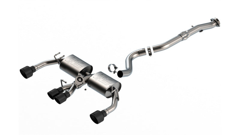 Borla 140942CB 23-24 Toyota GR Corolla ATAK Cat Back System w/ Black Tips - #140942CB