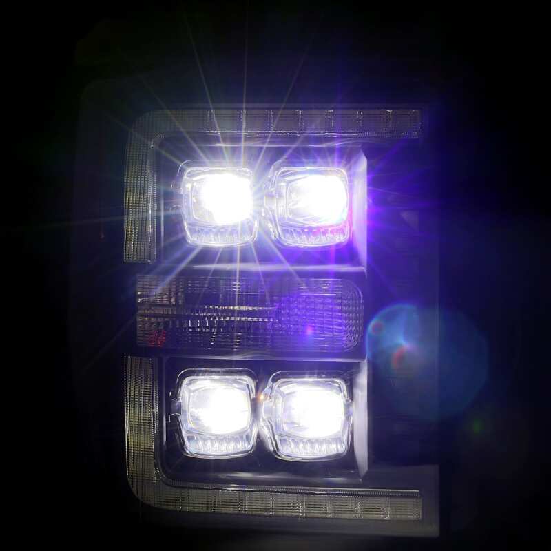 AlphaRex 880149 11-16 Ford F-350 SD NOVA LED Projector Headlights Plank Style Black w/Activation Light/Sequential Signal