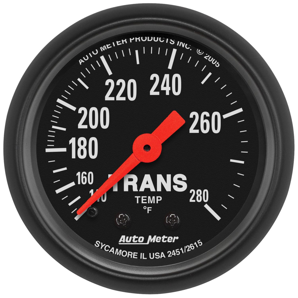 AutoMeter 2615 Z Series 52mm 140-280 Degrees F Mechanical Transmission Temperature Gauge