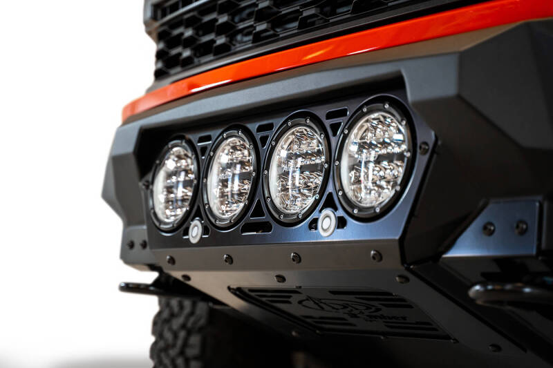 Addictive Desert Designs for 2021+ Ford Raptor Bomber Front Bumper w/ 4 Rigid 360 6in Light Mounts