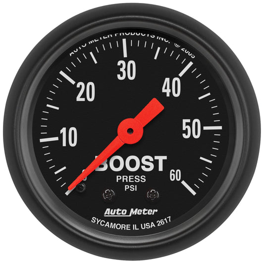 AutoMeter 2617 Z Series 52mm 0-60 PSI Mechanical Boost Gauge