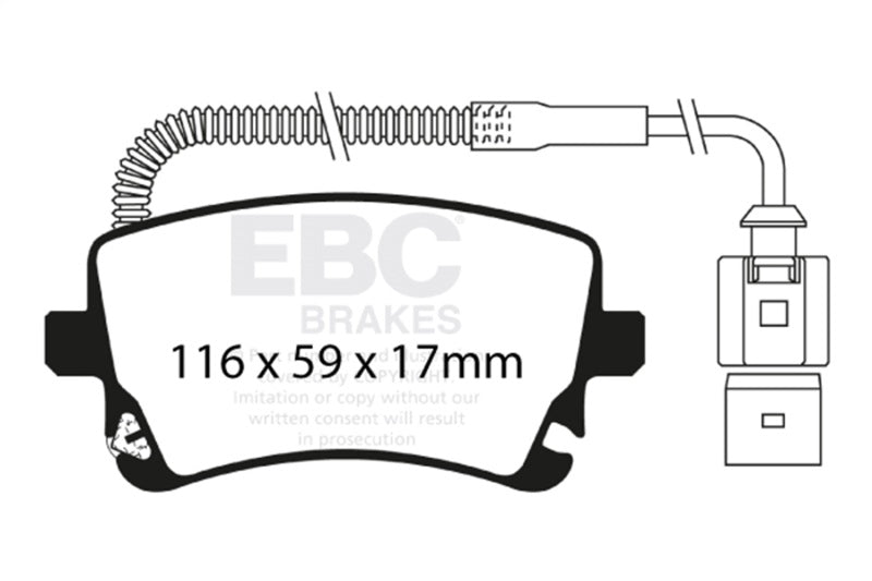 EBC 09-11 Audi A6 Quattro 3.0 Supercharged Redstuff Rear Brake Pads DP31470C