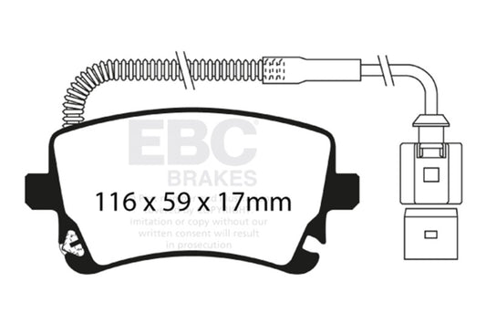 EBC 09-11 Audi A6 Quattro 3.0 Supercharged Greenstuff Rear Brake Pads DP21470