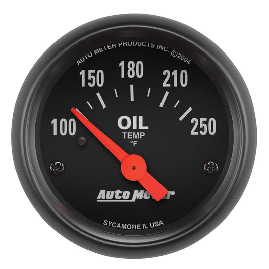 AutoMeter 2638 Z-Series 52mm 100-250 Degrees F Short Sweep Electric Oil Temperature Gauge