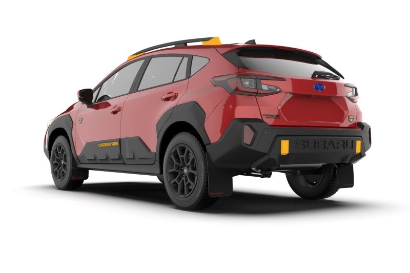 Rally Armor UR Mud Flaps - 2024-2026 Subaru Crosstrek - Black/Grey Logo - #MF116-UR-BLK-GRY