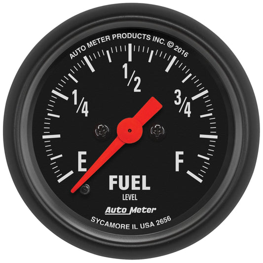 AutoMeter 2656 Z Series 0-280Ohm 2-1/16in Programmable Fuel Level Gauge