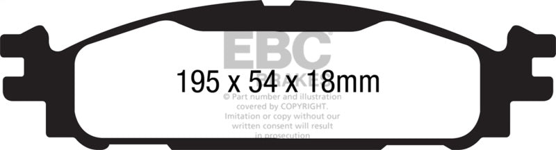 EBC 11+ Ford Explorer 2.0 Turbo 2WD Ultimax2 Front Brake Pads UD1508