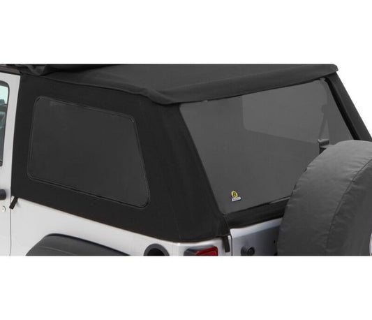 Bestop 07-18 Jeep Wrangler JK 2-Door Window Set (Premium Black Twill Fits Trektop 56922)