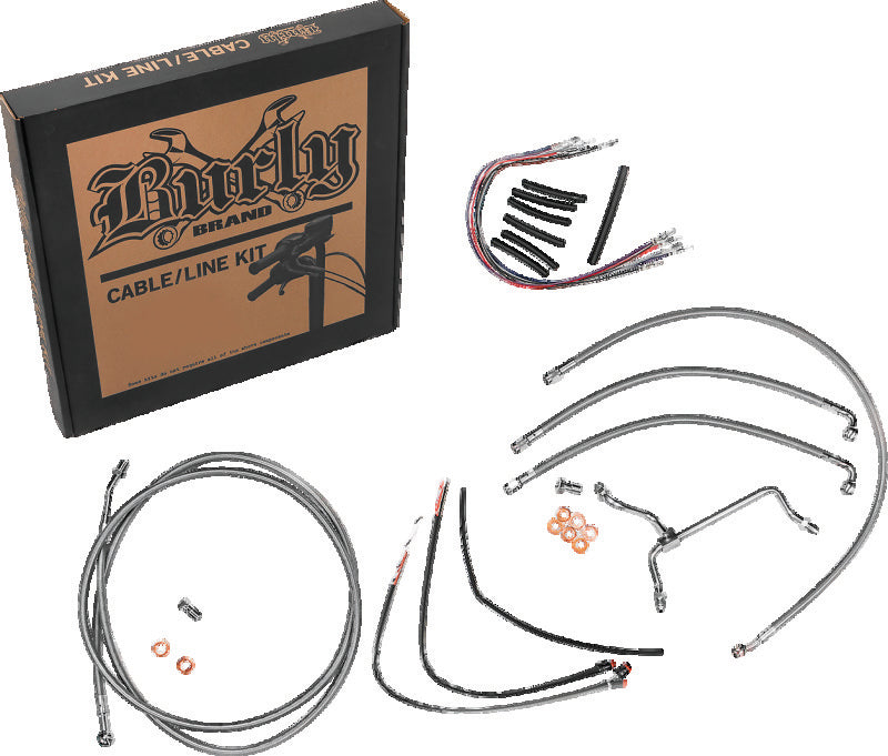 Burly Brand B30-1154 Control Kit 18 in Gorilla Stainless Steel for 2014-2016 Harley-Davidson Touring
