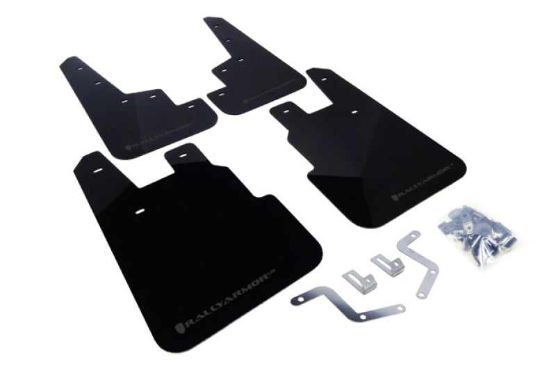 Rally Armor UR Mud Flaps - 2014-2018 Subaru Forester - Black/Grey Logo - #MF28-UR-BLK/GRY
