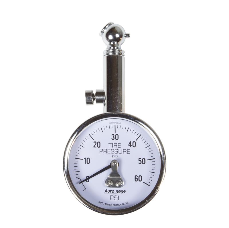 AutoMeter 2343 60 PSI Peak/Hold Mechanical Tire Pressure Gauge