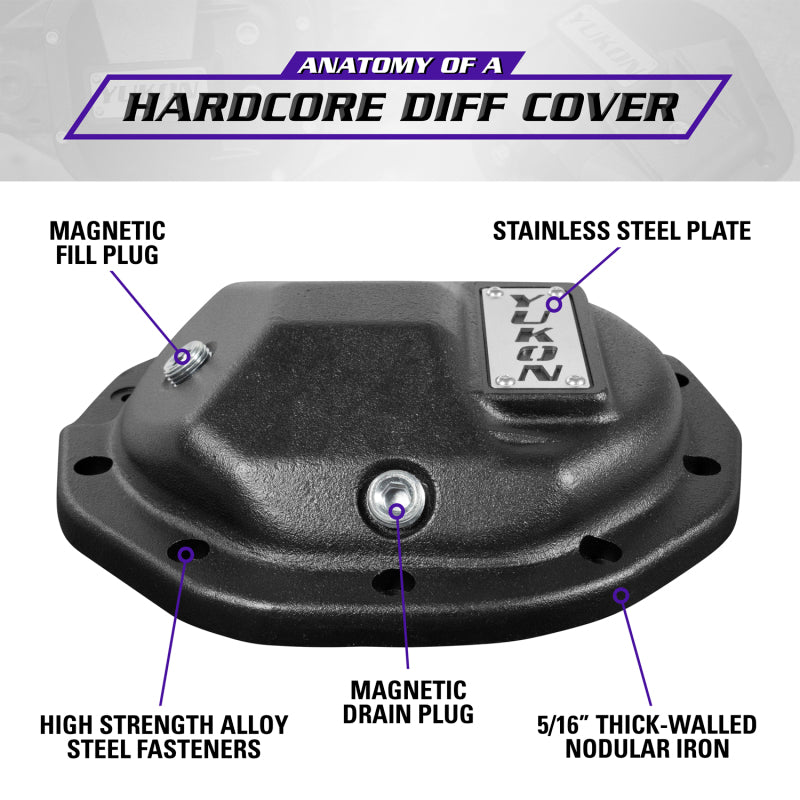 Yukon Gear & Axle YHCC-GM8.5-M Hardcore Nodular Iron Cover for Rear GM 8.6in w/8mm Cover Bolts