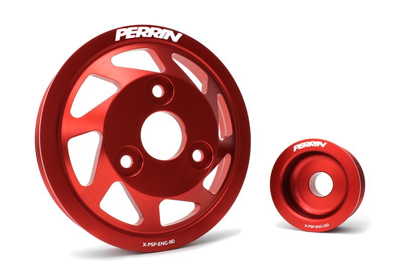 PERRIN 15-21 Subaru WRX / 18-20 Crosstrek / 14-18 FXT Lightweight Water Pump Pulley - Red