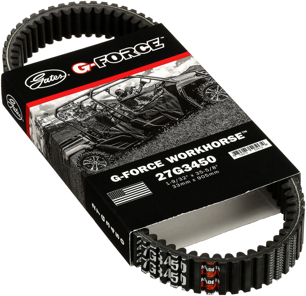 Gates 27G3450 G-Force CVT Belt for 2007-2010 Suzuki King Quad 454cc