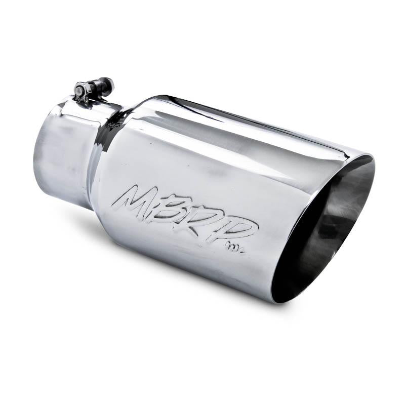 MBRP T5072 Exhaust Tip - 6" OD Dual Wall Angled 4" inlet 12" length | T304 Stainless