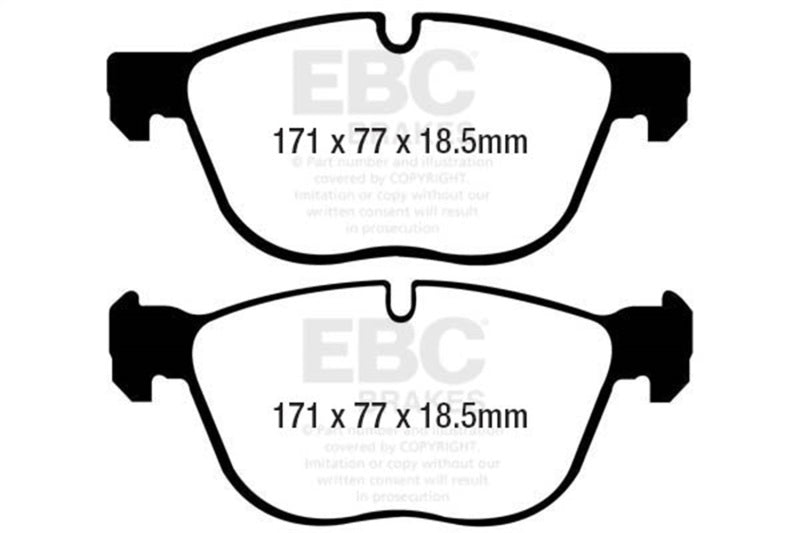 EBC 07-10 BMW X5 3.0 Yellowstuff Front Brake Pads DP41938R