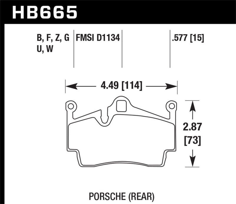 Hawk Performance HB665Z.577 Performance Ceramic Street Brake Pads