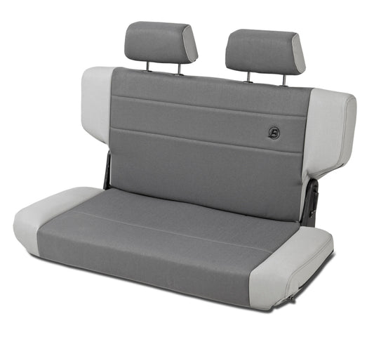 Bestop N-Tumble Seat 97-06 Jeep Wrangler TJ Rear Trailmax Fold (Center Fabric Insert Charcoal/Gray)