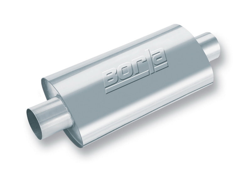 Borla 40947 XR-1 Racing Sportsman 4in Inlet/Outlet Center/Center Oval Muffler-4.5in Diameter x 12in Length - #40947