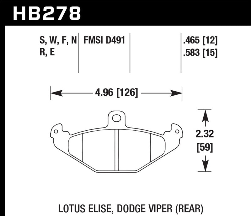 Hawk Performance HB278F.465 HPS Performance Street Brake Pads