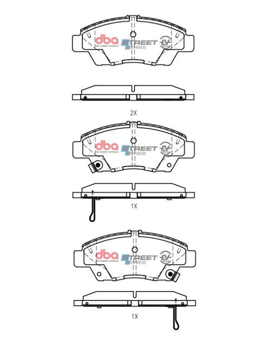 DBA 11-15 Honda CR-Z Front SSEV Street Series Brake Pads