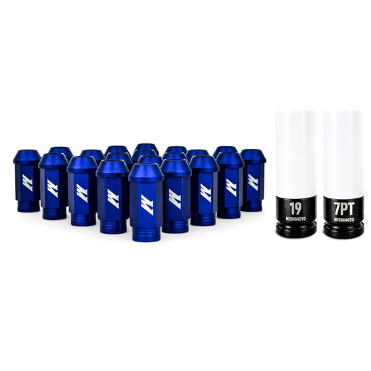 Mishimoto Aluminum Locking Lug Nuts M12x1.25 20pc Set Blue - #MMLG-125-20LBL
