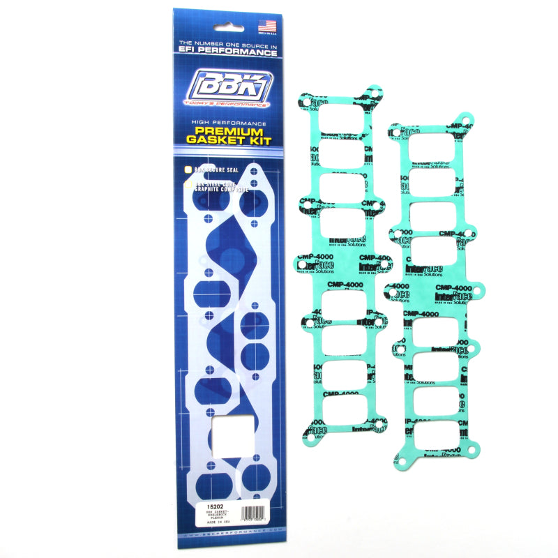 BBK Performance 15202 Upper to Lower EFI Intake Manifold Gasket Set for 1986-1995 Ford Mustang (5.0L) with Edelbrock Performer Intake