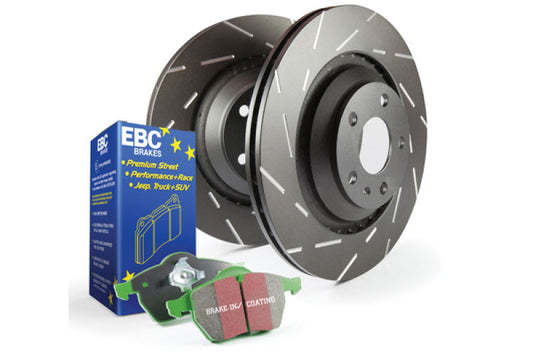 EBC S2 Front Brake Kit Greenstuff 2000 Pads USR Slotted Rotors S2KF1769 (image of S2KF1774)