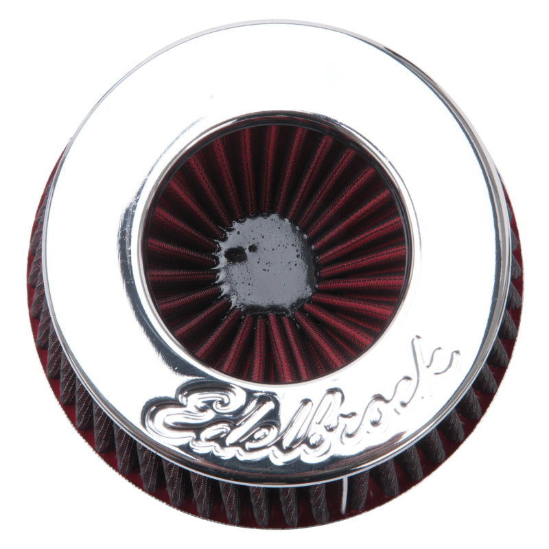 Edelbrock 43641 Air Filter Pro-Flo Series Conical 6.7 in Tall Red/Chrome
