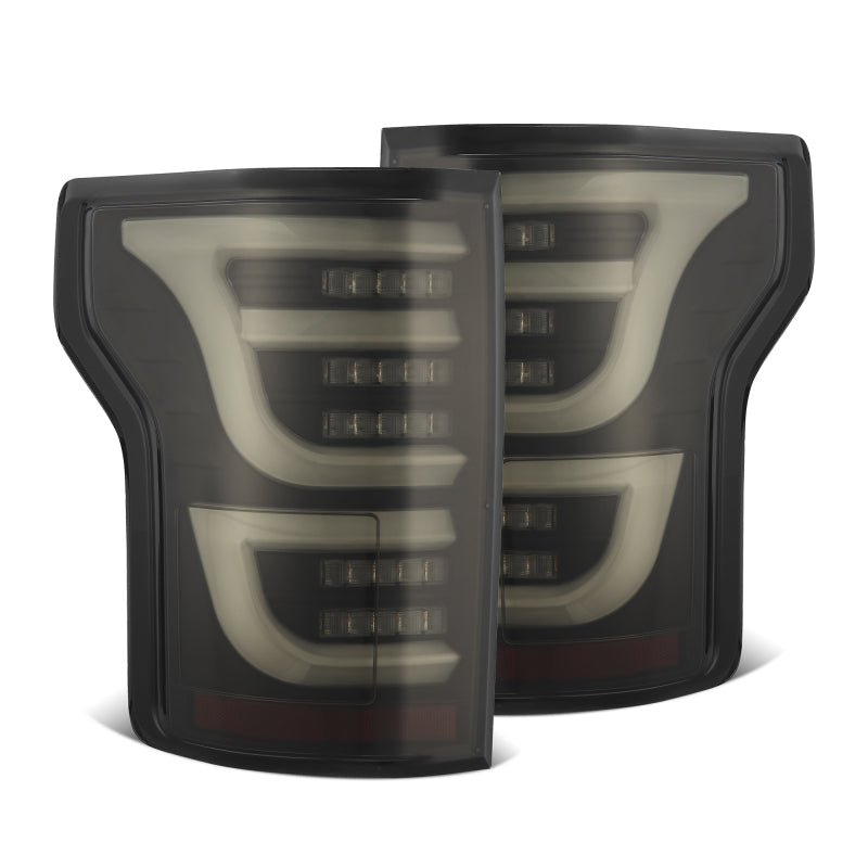 AlphaRex 652040 15-20 Ford F150 Luxx-Series LED Tail Lights Alpha-Black