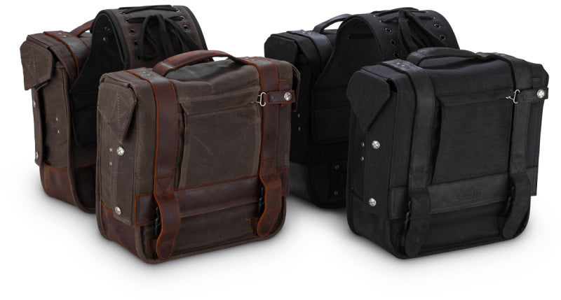 Burly Brand B15-1002B Throw-over Saddlebag Black