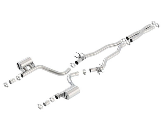 Borla 140646 2015 Dodge Challenger Hellcat 6.2L V8 ATAK Catback Exhaust No Tips Factory Valance - #140646