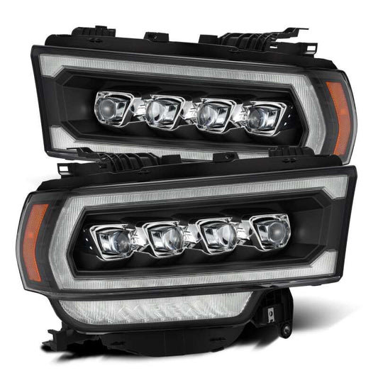 AlphaRex 880553 19-21 Ram 2500 NOVA LED Projector Headlights Plank Style Black w/Activation Light/Sequential Signal/DRL