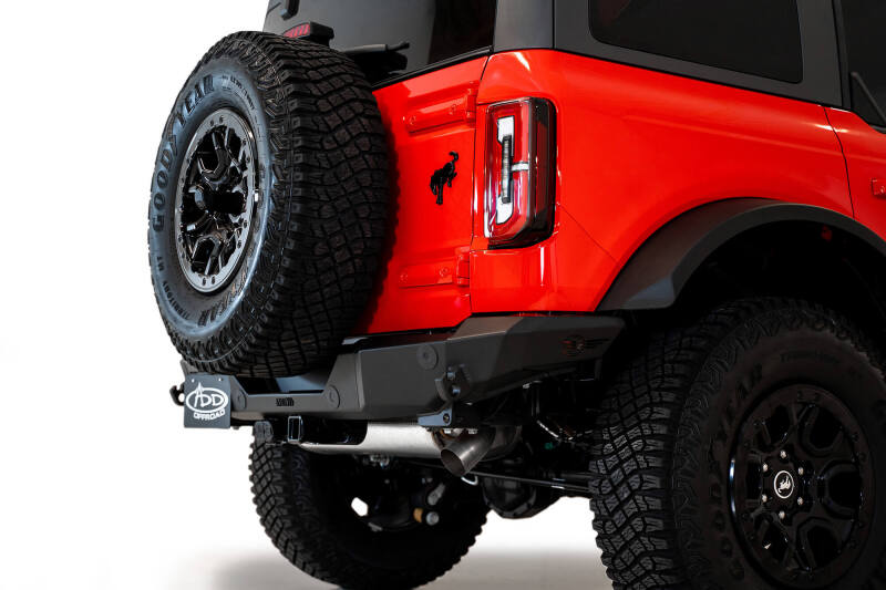 Addictive Desert Designs for 2021+ Ford Bronco Rock Fighter Rear Bumper - Hammer Black