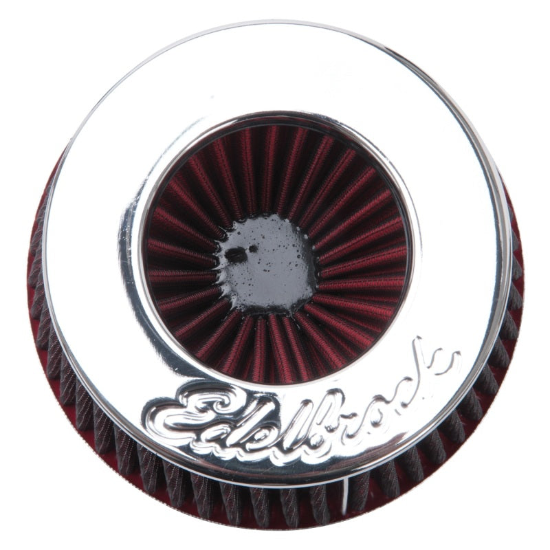 Edelbrock 43641 Air Filter Pro-Flo Series Conical 6.7 in Tall Red/Chrome