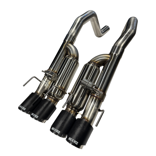 Kooks 21606750 for 09-13 Chevrolet Corvette Z06/ZR1 3in. Valved Axle-Back Exhaust w/ CF Tips