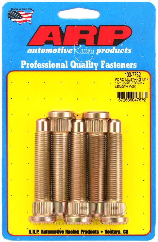 ARP 100-7732 for 15+ Ford Mustang GT M14 1/2in Over Stock Length Wheel Stud Kit