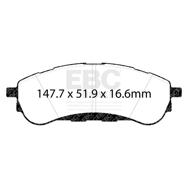 EBC 2019+ Ford Ranger 2WD 2.3T Yellowstuff Rear Brake Pads DP43108R