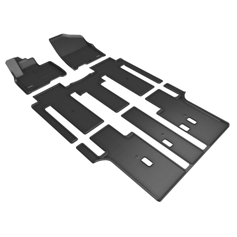 3D MAXpider Kagu Front, Rear & 3rd Row Floor Mats for 2021-2023 Kia Carnival/Sedona 8-Passenger