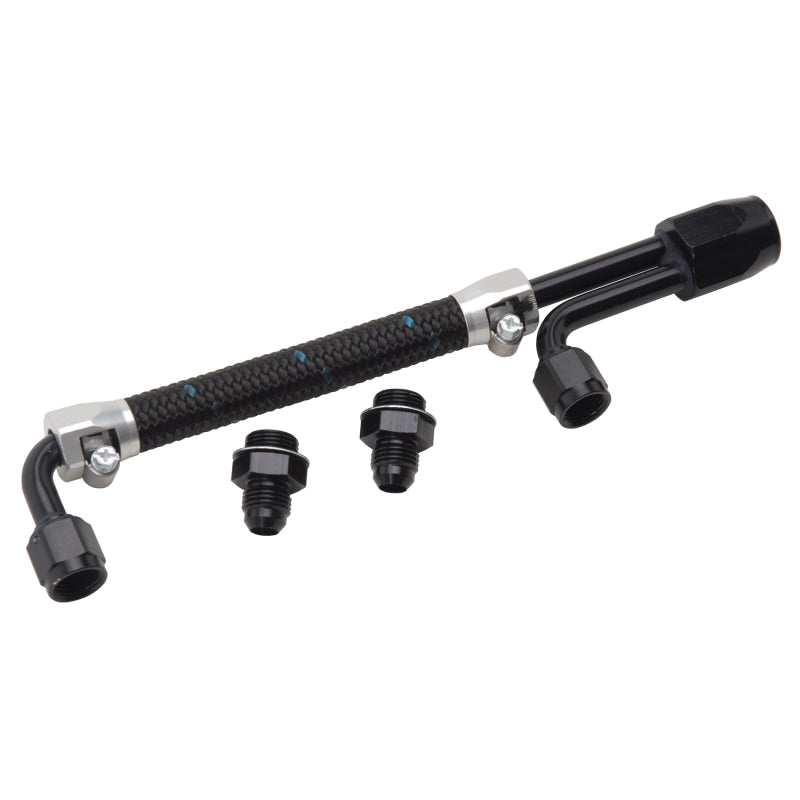 Edelbrock 80913 Dual Quad Fuel Line Kit In Clr/Black Finish