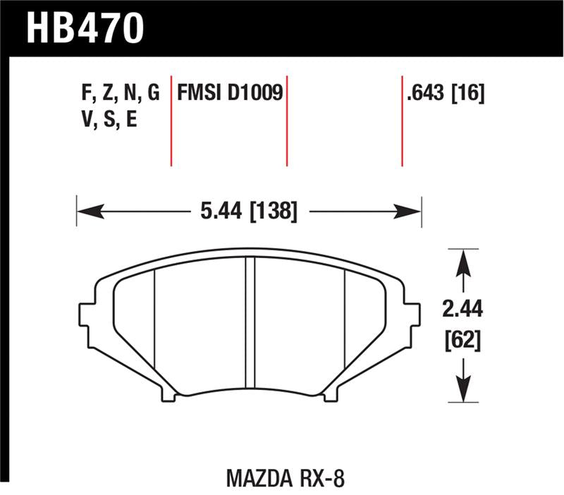 Hawk Performance HB470F.643 HPS Performance Street Brake Pads