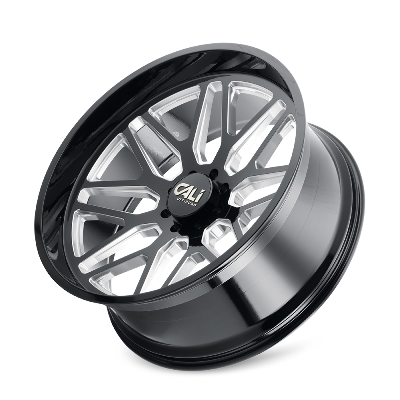 Cali Off-Road Invader 9115 26x14 6x139.7 -76mm Gloss Black Milled Wheel 9115-26483BM