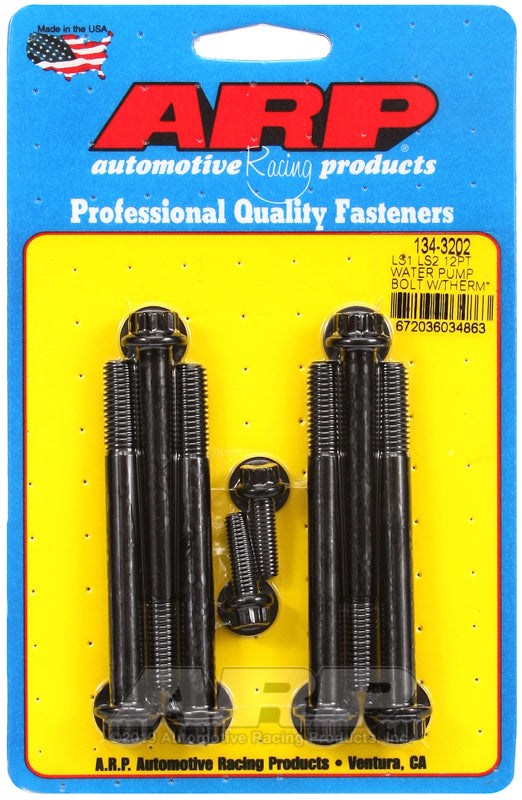 ARP 134-3202 for LS1 LS2 12pt Water Pump Bolts w/Thermostat Housing Bolts Kit