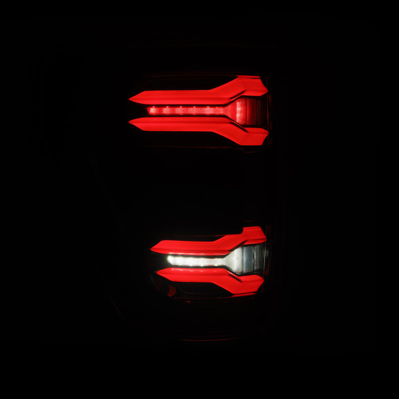 AlphaRex 653060 21-23 Ford F-150 LUXX LED Taillights - Alpha-Black with BLIS