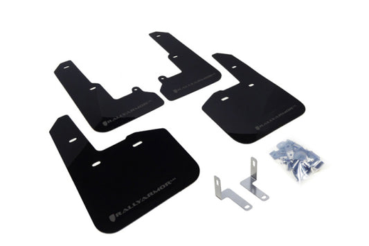 Rally Armor UR Mud Flaps - 2015-2019 Subaru Legacy - Black/Grey Logo - #MF34-UR-BLK/GRY